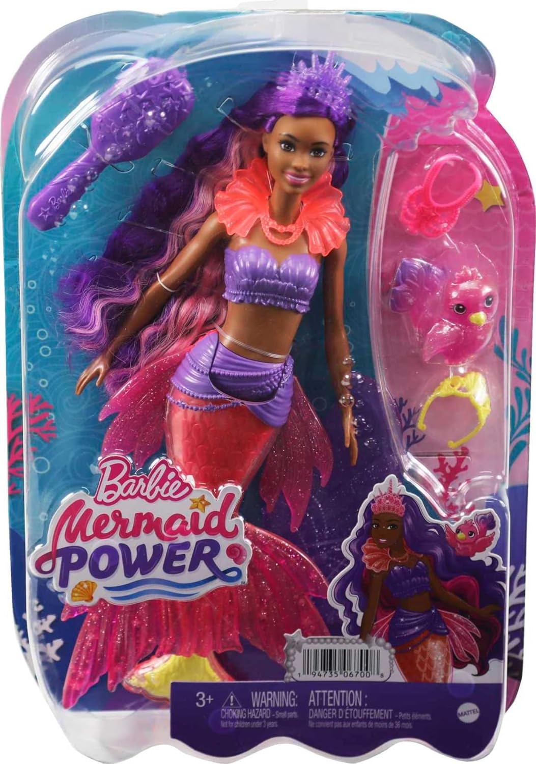 Set de muñeca sirena Barbie Mermaid Power, muñeca de moda Barbie &#...