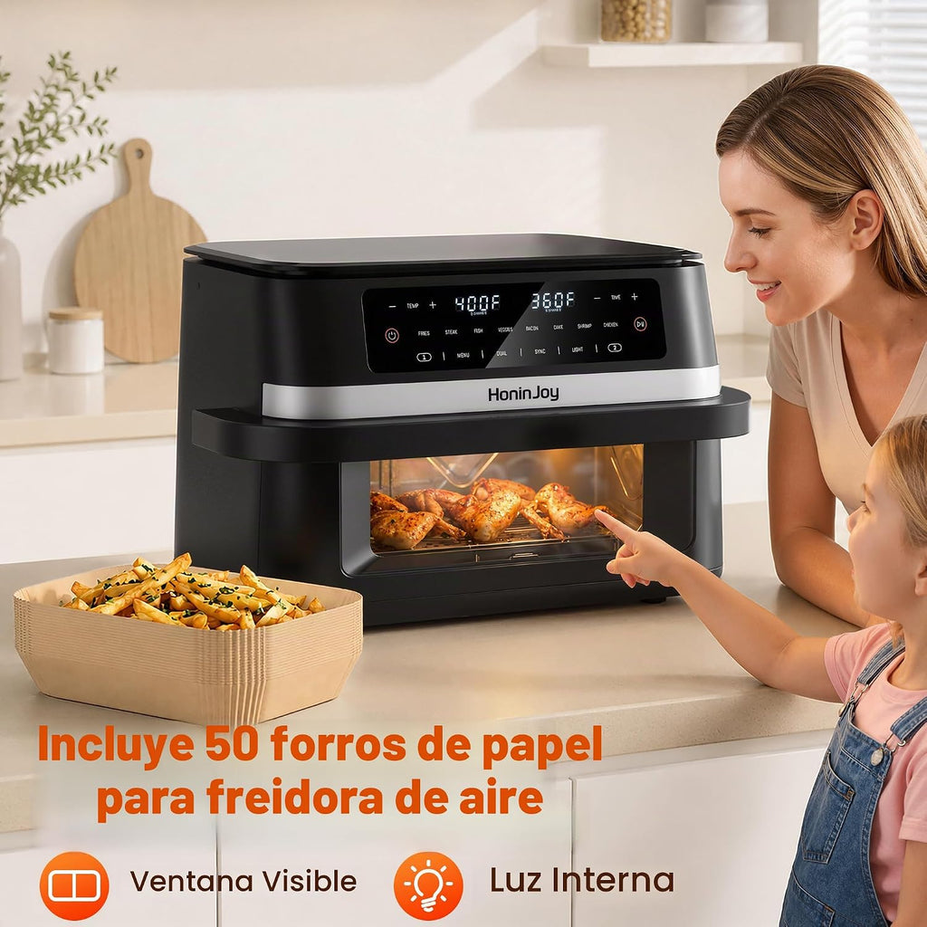 Freidoras de aire de doble cesta de 12 cuartos con Dvider y 50