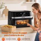 Freidoras de aire de doble cesta de 12 cuartos con Dvider y 50
