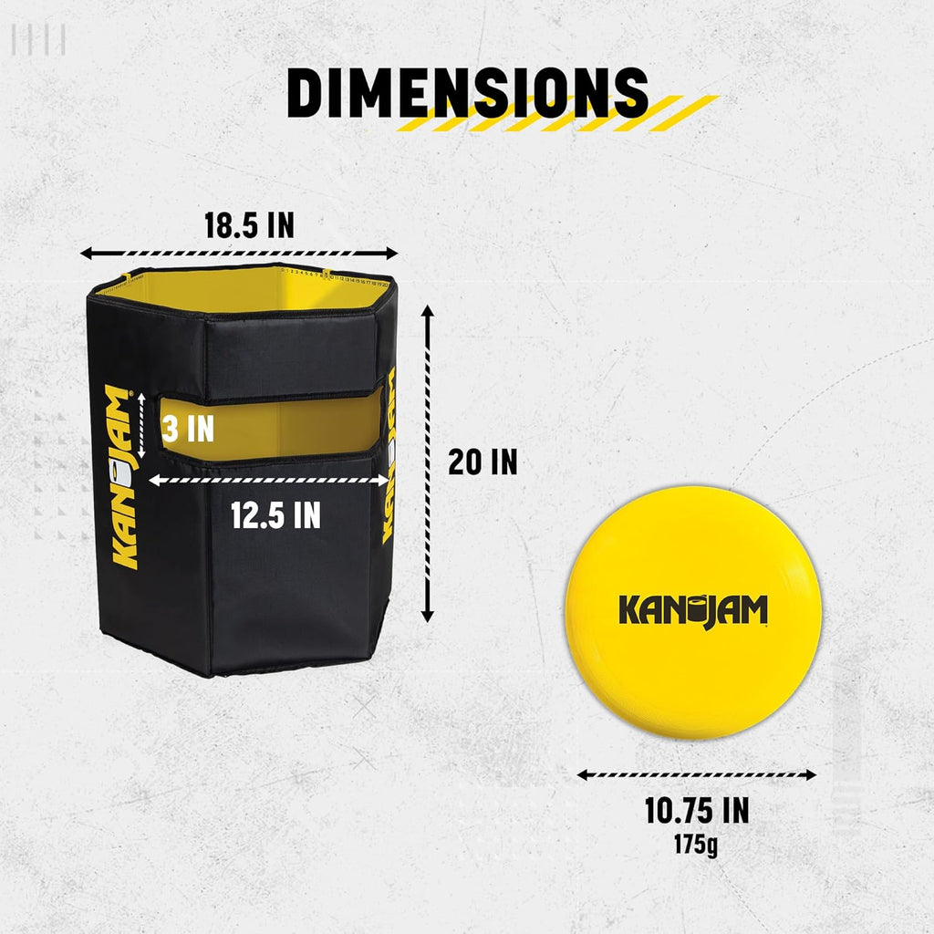 Kan Jam Travel, juego portátil de lanzamiento de discos para exteriores, 2 objetivos, disco, bolsa de transporte