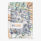 kwmobile Funda compatible con Barnes & Noble Nook Glowlight 4 / 4e - Funda de piel sintética con cierre magnético, soporte, correa, ranura para tarjetas, magnolias gris pardo/blanco/azul gris