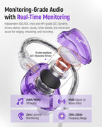 Auriculares tipo diadema con tarjeta de sonido y micrófono, monitores intrauditivos para karaoke y transmisión en vivo