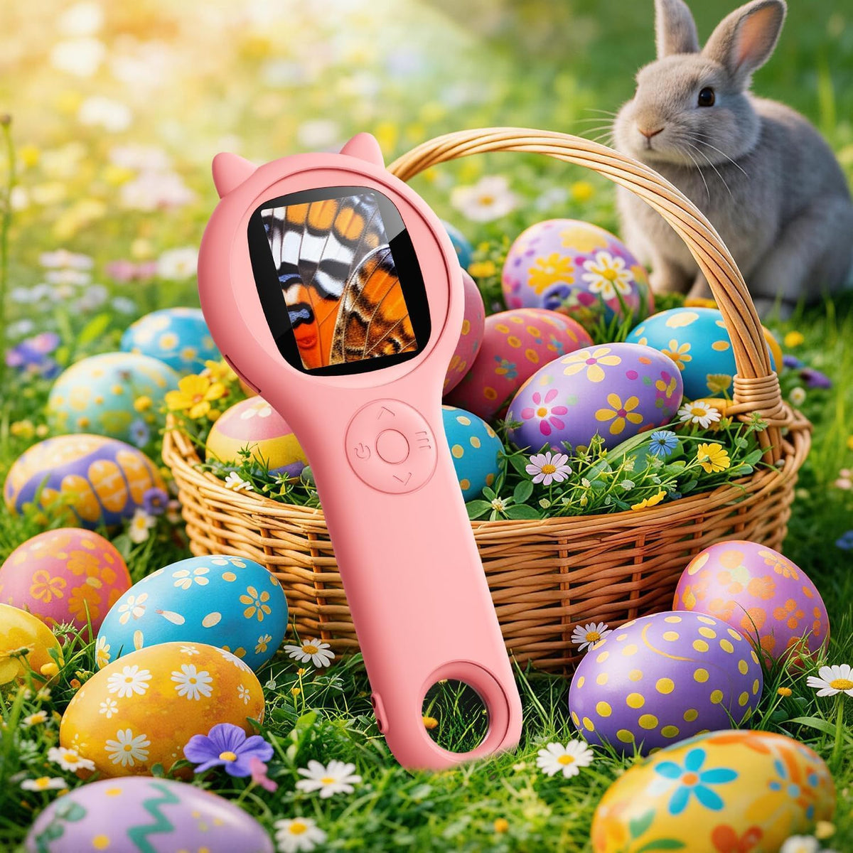 Microscopio para niños, lupa digital 500X, juguete para explorar STEM, color rosa