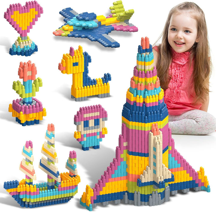 Tigerhu Juego de 1120 piezas de bloques de construcción para niños,...