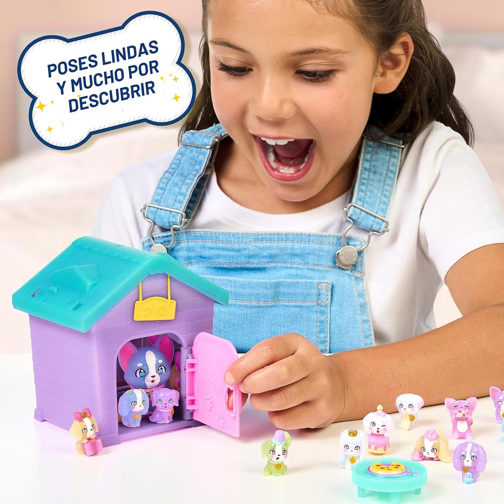 Little Live Pets - Juego de casa para cachorros, 15 mini cachorros coleccionables