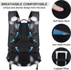 ANTERK Mochila extra grande, mochila de viaje, Azul lago, 17 pulgadas