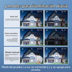 OREiN Luz de inundación para exteriores con sensor de movimiento, 42 W, 6500 lm, luz de seguridad LED súper brillante, modos de atardecer a amanecer/automático/manual, reflector impermeable IP65 con