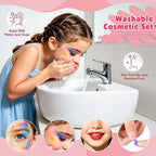 Kit de maquillaje de 59 piezas para niña, estuche de maquillaje lavable