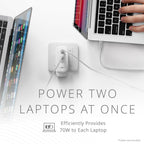 Kensington Adaptador de corriente USB-C GaN, cargador rápido con entrega de energía para portátiles, tabletas y teléfonos inteligentes, Blanco