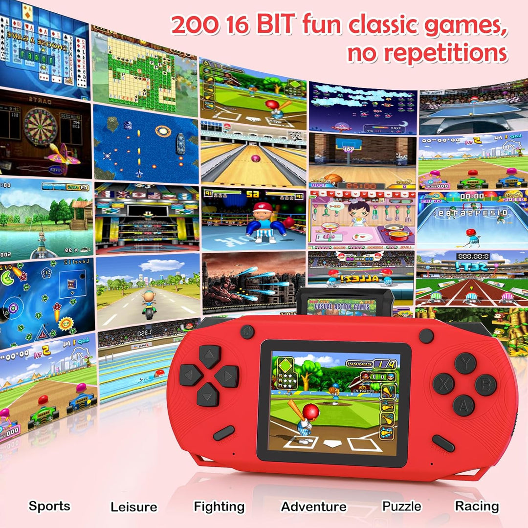 Consola de juegos portátil de 16 bits para niños, consola de juegos...