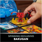Bakugan Arena de batalla con Dragonoide exclusivo de ataque especial, figura de acción giratoria personalizable y set de juego, juguetes para niños y niñas de 6 años en adelante