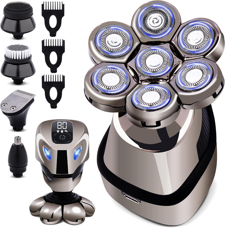 AidallsWellup Afeitadoras de cabeza 7D para hombres calvos: afeitad...