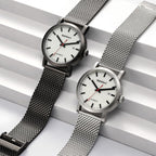 BERNY Reloj Automático Clásico para Hombre, Mecánico, Automático, Correa de Acero Inoxidable, Movimiento MIYOTA 8215, Resistente al Agua 5ATM, Esfera Completa Luminosa, Vidrio de Zafiro, Relojes de