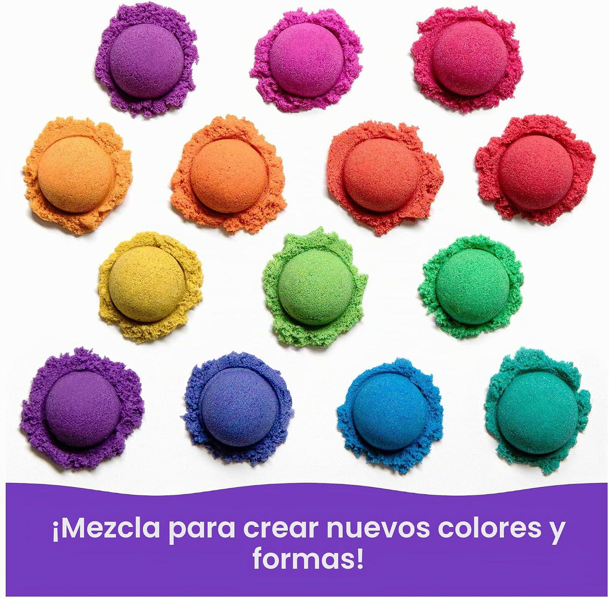 Kinetic Sand Castle Containers 10-Pack Moldable Sensory Toys, Ages 3+
