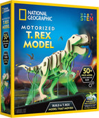 National Geographic Rompecabezas 3D Motorizado T. Rex Kit de Madera de Dinosaurio para Niños
