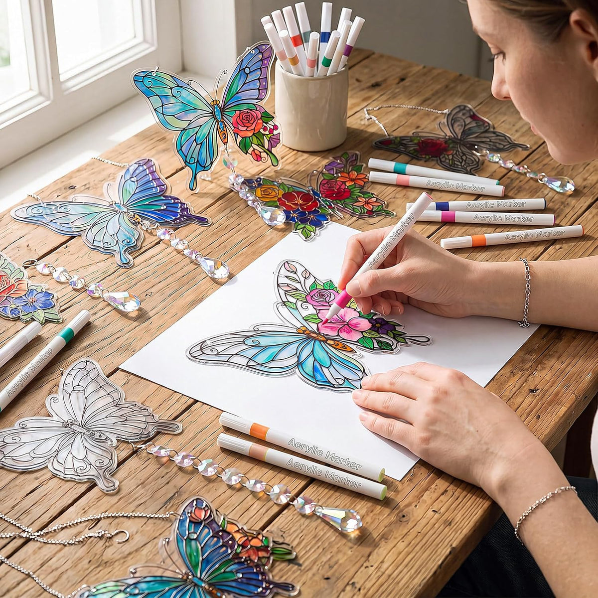 36 piezas de atrapasoles kit de manualidades DIY arte teñido