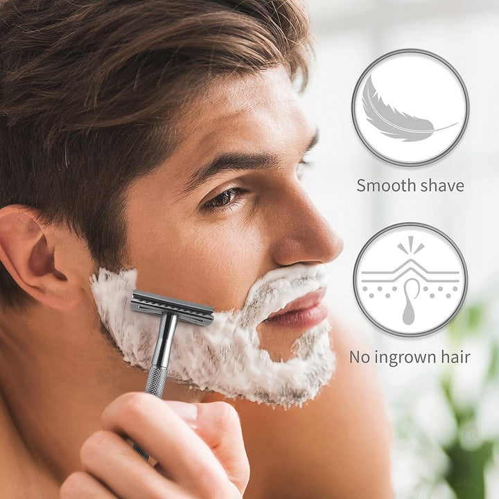 Bambaw Maquinilla de afeitar de seguridad de doble filo para hombre...