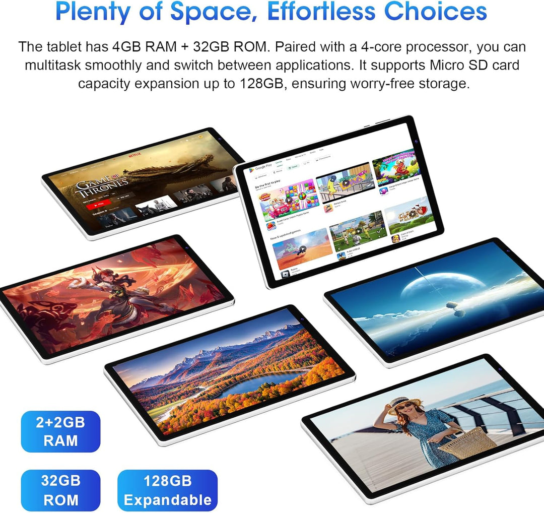 Tablet de 10 pulgadas, sistema operativo Android con 2 GB de RAM y...