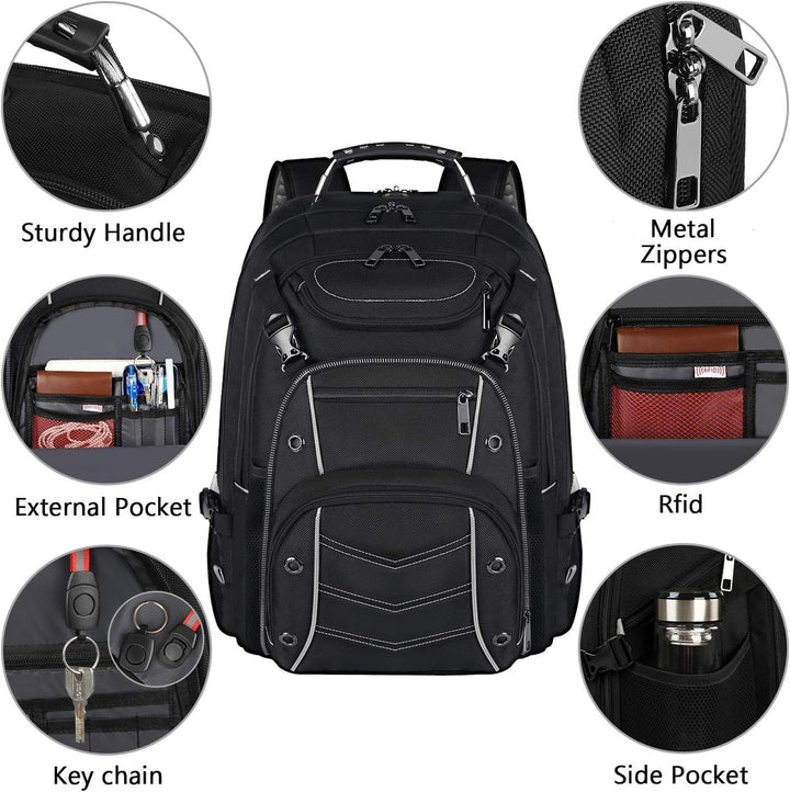 VECKUSON 18.4 Mochila para portátil unisex, 60L extra grande para l...