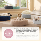 Bedsure Cama calmante para perros de tamaño mediano con forma de dona