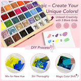 GZIXBDA Kit de Gel de Pintura con Esponja y Herramientas, 39 Colore...