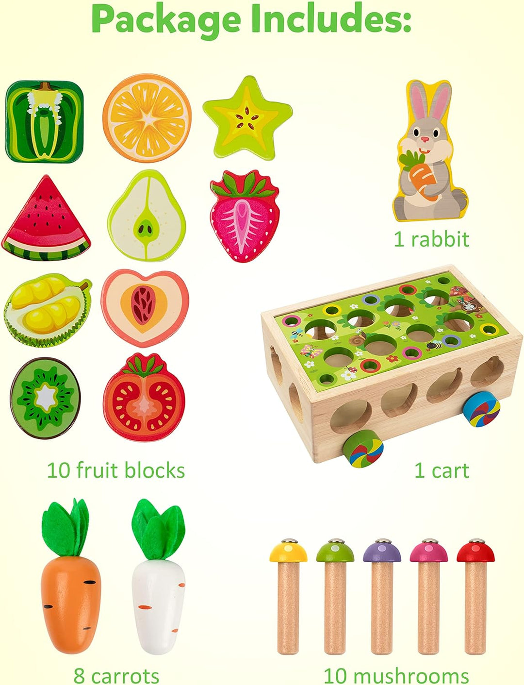 Coogam Montessori - Juguetes de motricidad fina para bebé pequeño,...