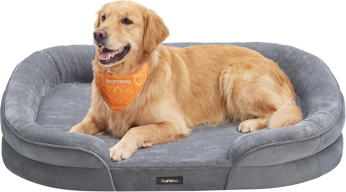 Feandrea Cama ortopédica para perro, sofá para perros de 41 pulgadas con