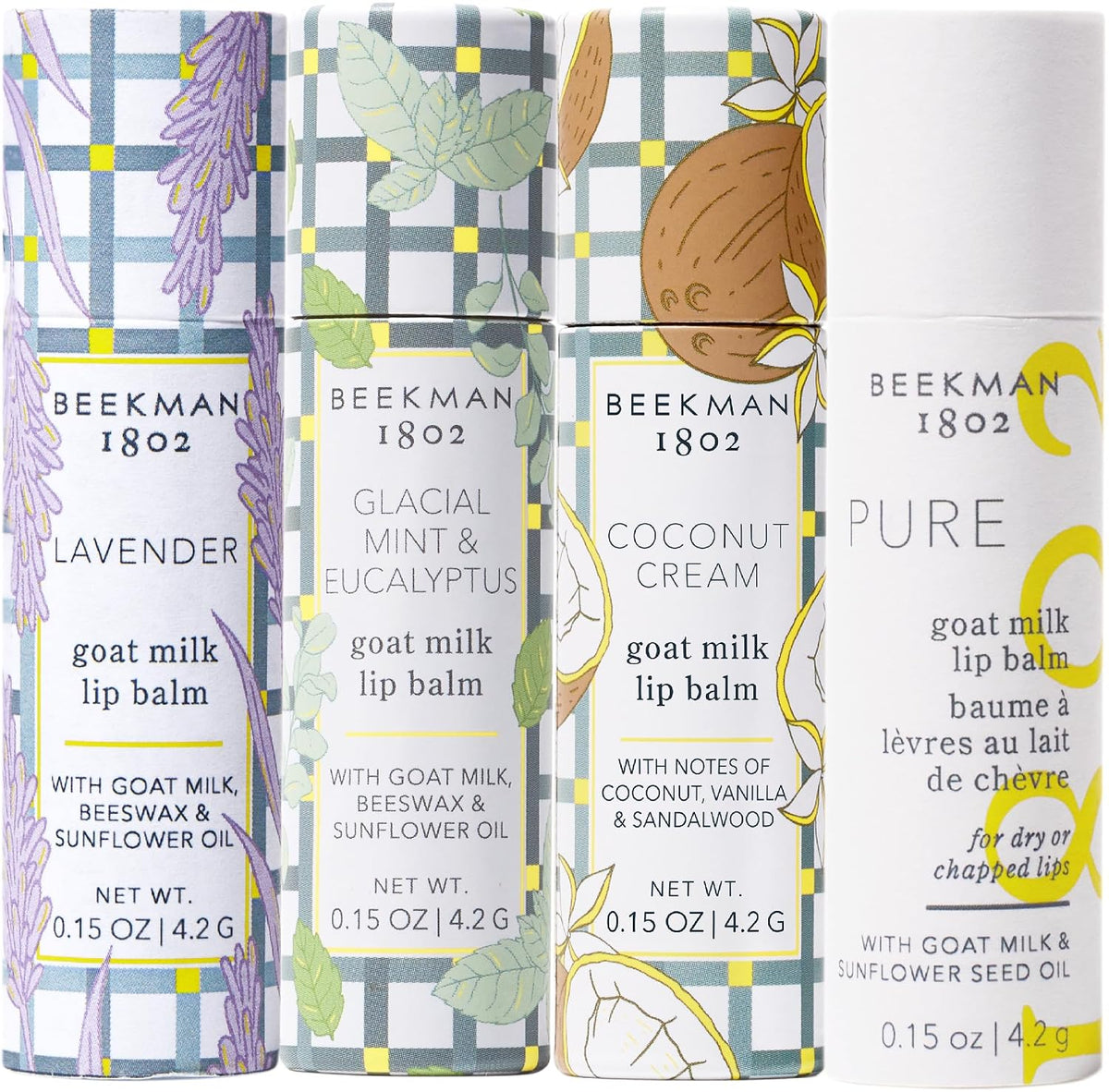 Beekman 1802 El Set de Regalo de Bálsamo Labial Perfect Pucker de 4...