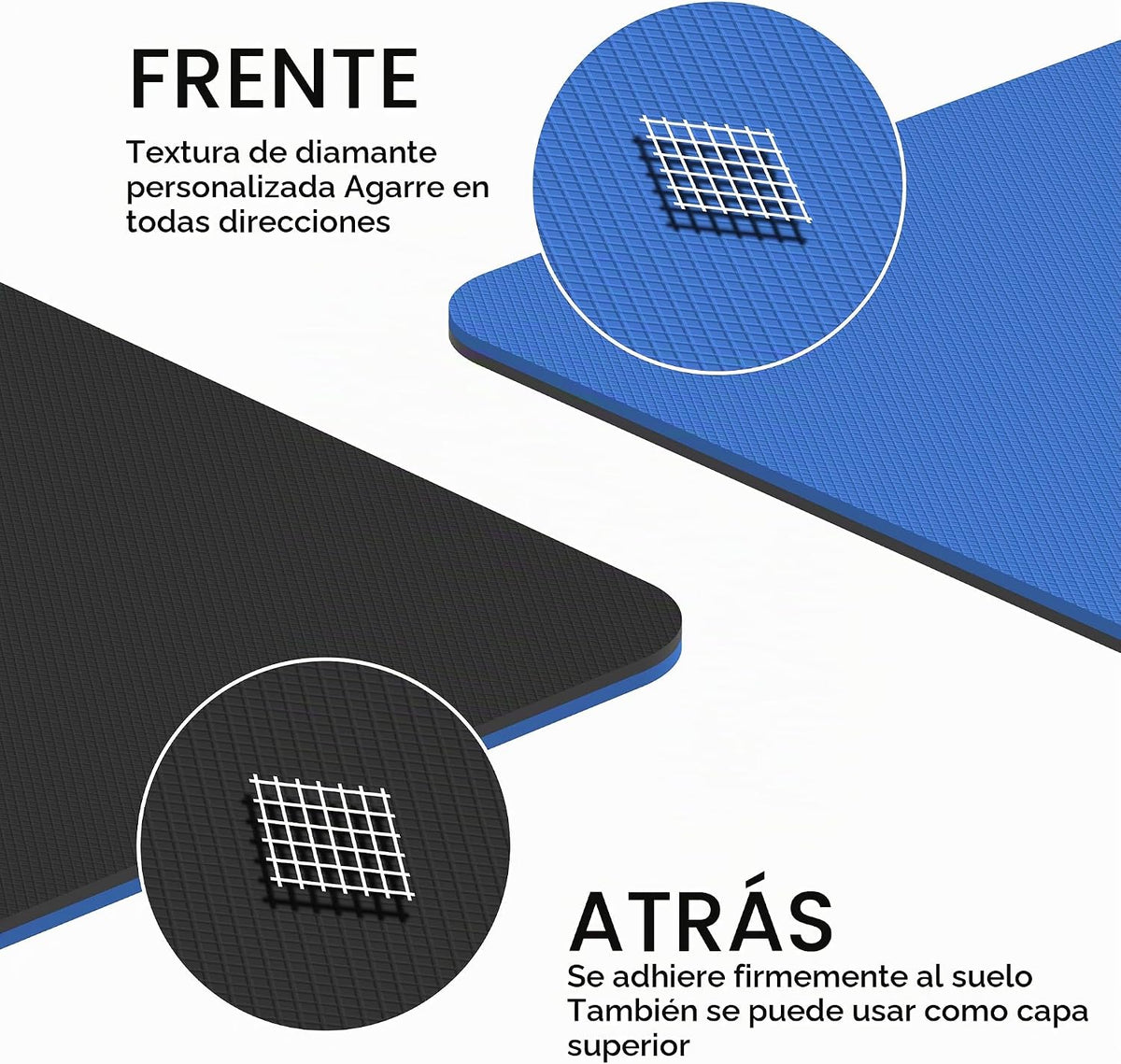 Esterilla de entrenamiento grande – Tapete de ejercicio extra grueso de