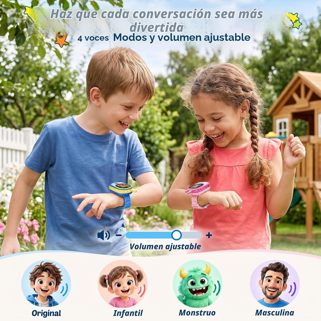 Walkie Talkies de video para niños, paquete de 2 con diseño desgastado en