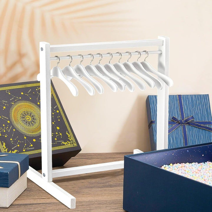 Civaner 11 piezas de estante de ropa para muñecas con colgador de m...