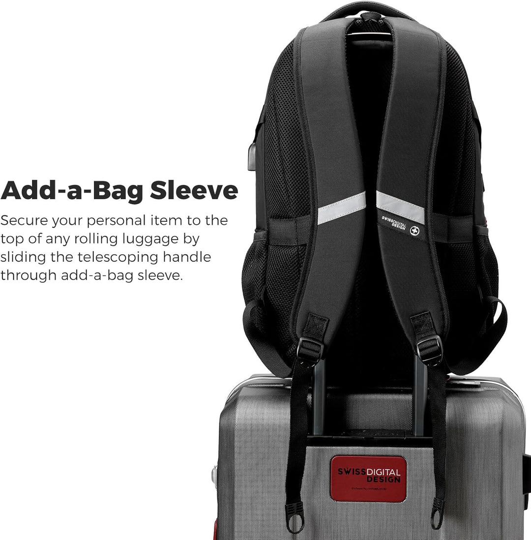 swissdigital Mochila para portátil de viaje de negocios, para hombr...