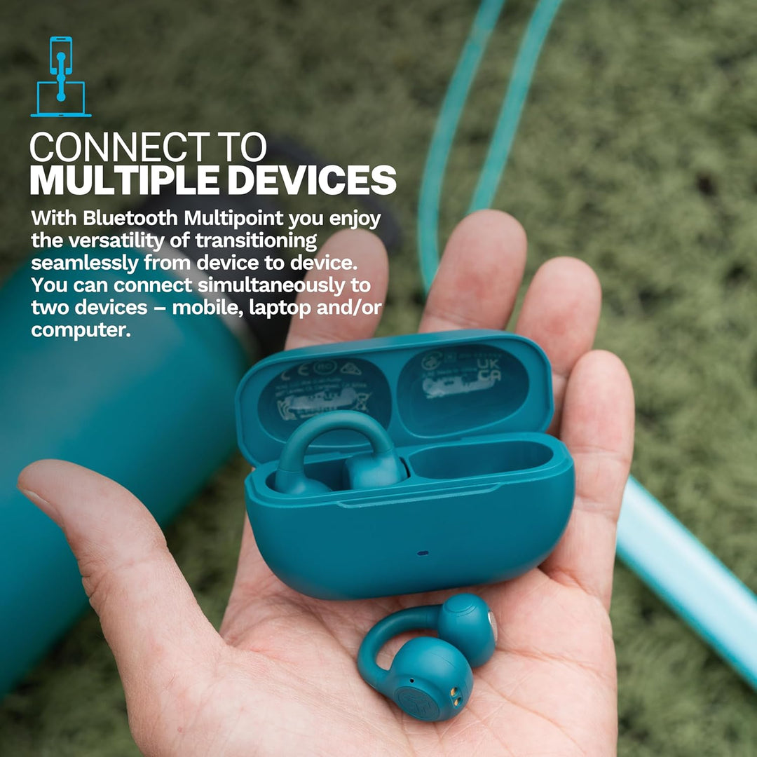 JLab Auriculares Abiertos Flex, Diseño de Clip en la Oreja, Audio I...