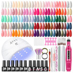 COSCELIA Kit de esmalte de uñas en gel de 53 piezas con luz UV y ki...