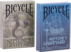 Neptune's Graveyard Bicicleta, barco pirata y sirena, calidad premium, ideal para fiestas piratas, decoraciones y regalos con temática oceánica, juego de 2 unidades
