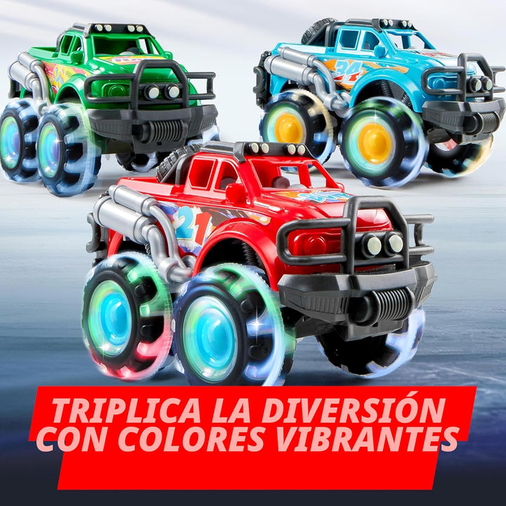 Vroomix Paquete de 3 Camiones Monstruo de Juguete - Camión de Jugue...