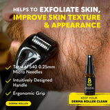 The Beard Club Supreme Kit de Crecimiento de Barba - Rodillo Derma,...