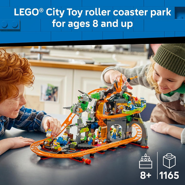 LEGO City Parque de Montaña Rusa Lava Land 60501 | Juguetes de cons...