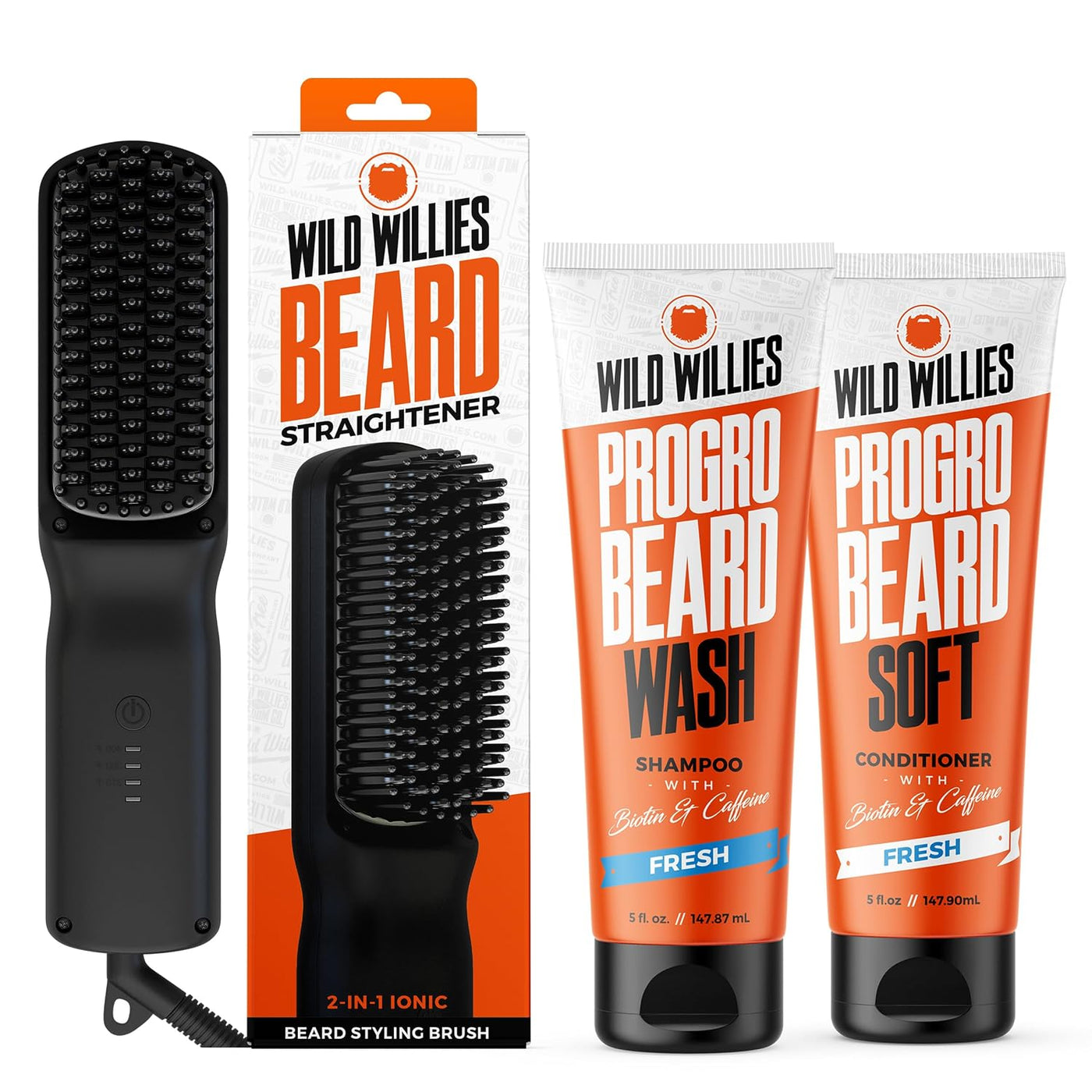 Kit de Aseo para Barba Wild Willies - Alisador de Barba para Hombre...