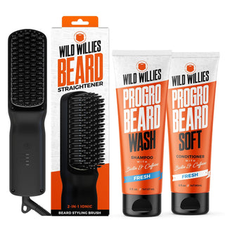 Kit de Aseo para Barba Wild Willies - Alisador de Barba para Hombre...