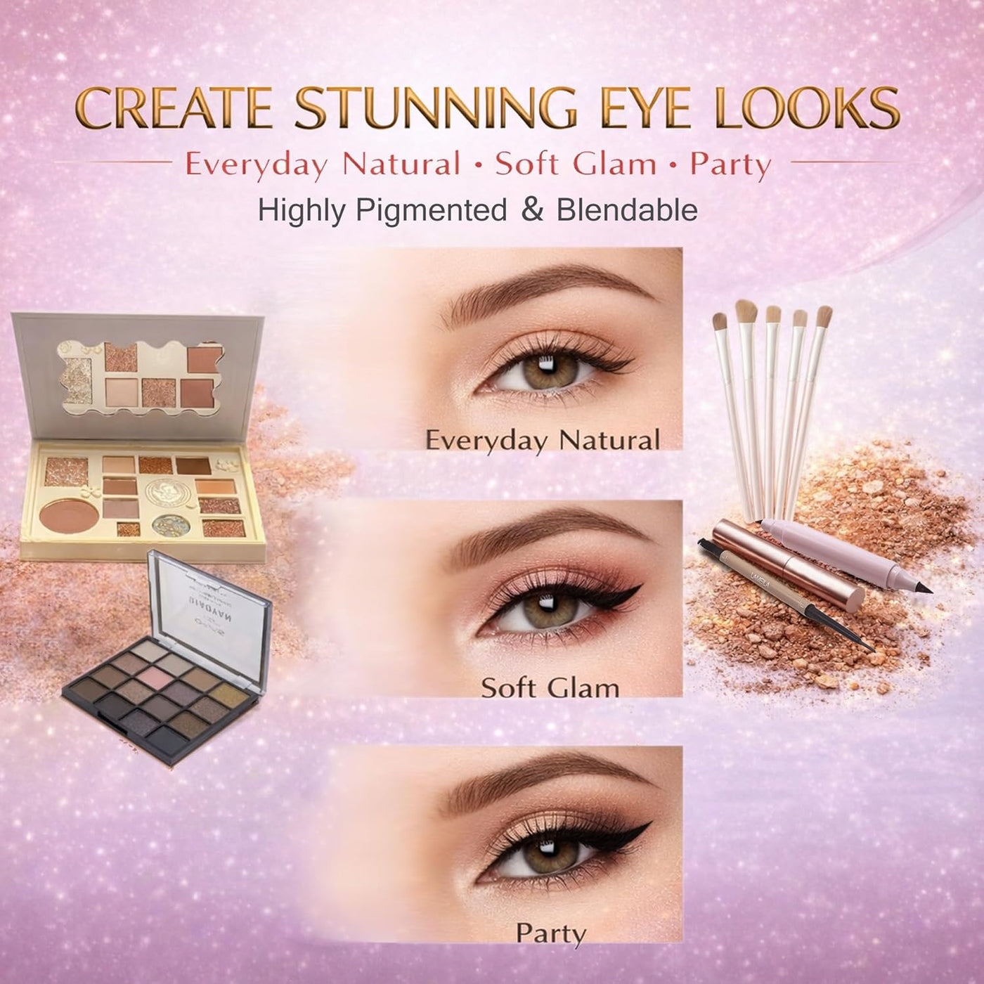Kit de maquillaje todo en uno para mujeres y principiantes, juego d...