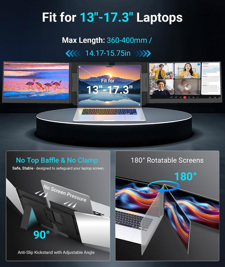 Extensor de pantalla para laptop de 15.6 pulgadas, monitor portátil...