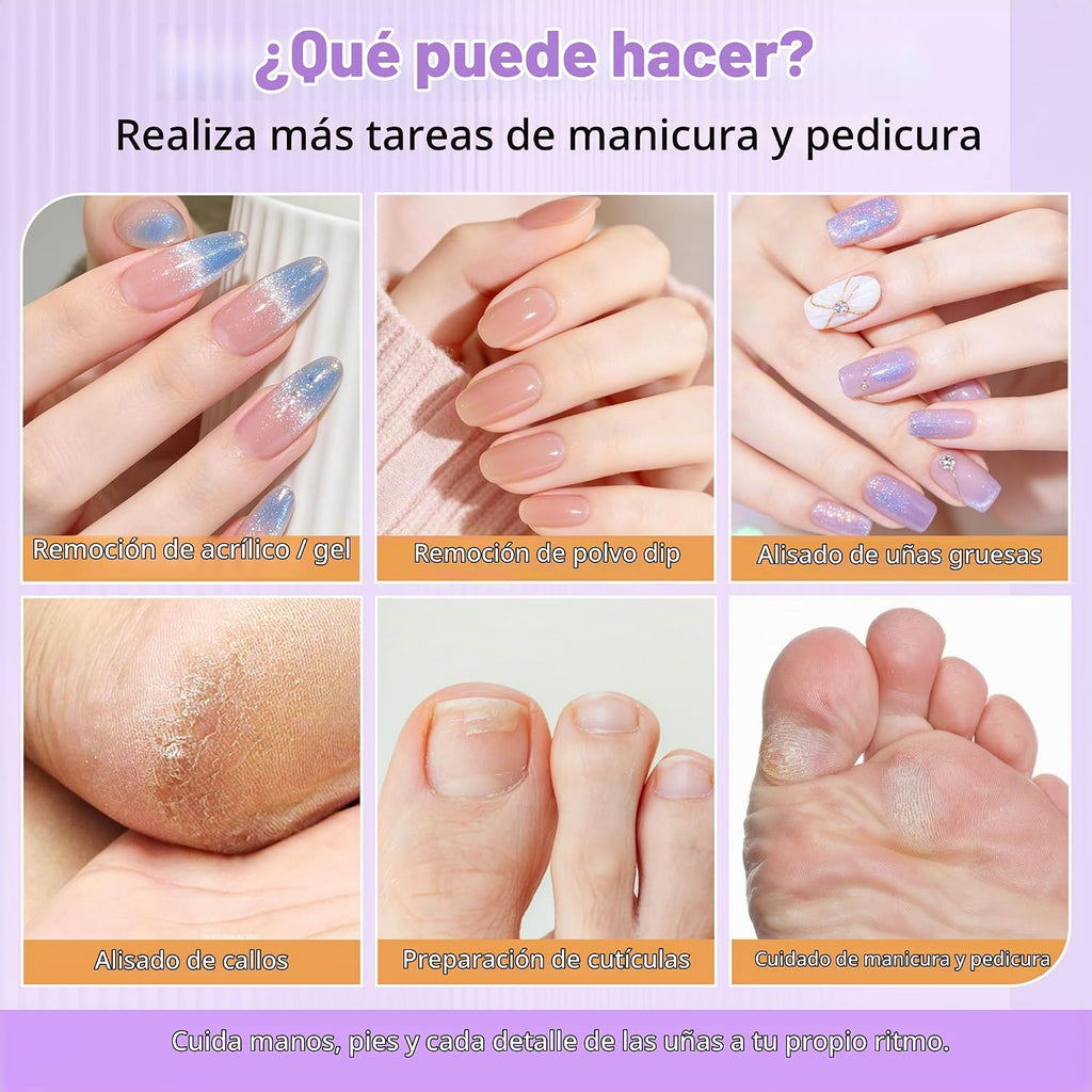 Lima de uñas recargable profesional para principiantes