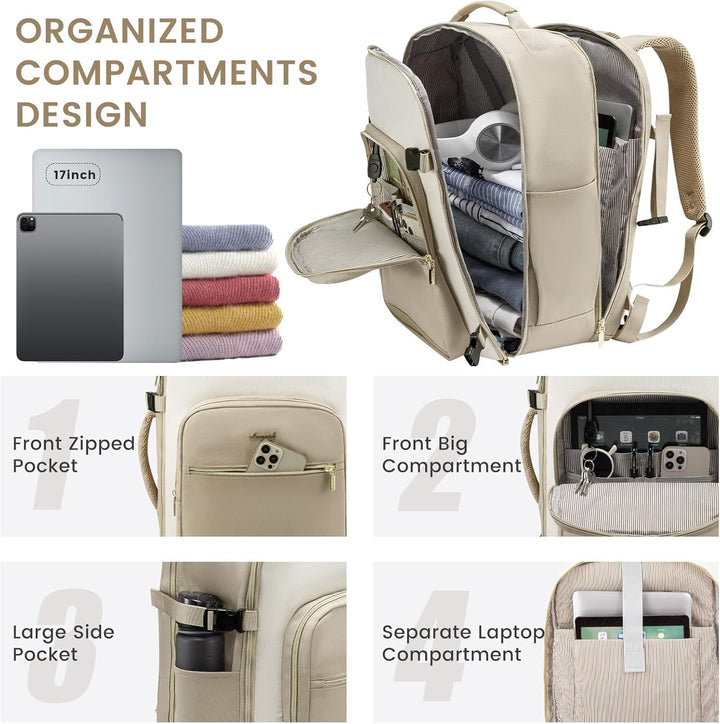 LOVEVOOK Mochila de viaje para llevar en cabina