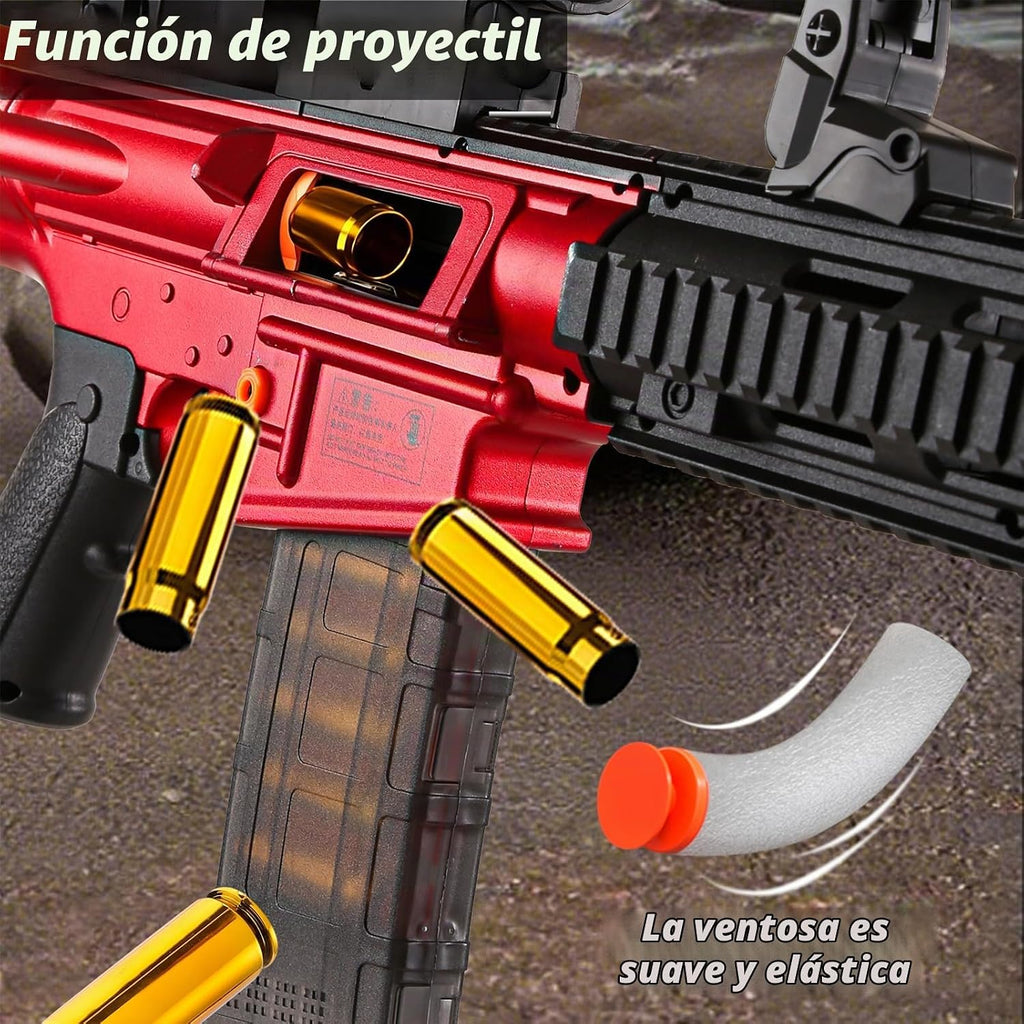 Juguete automático eléctrico rojo del lanzador de dardos de la