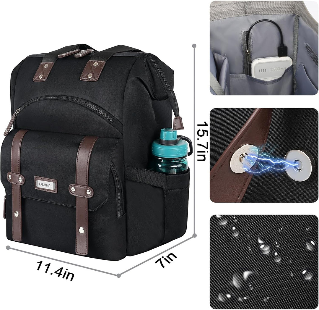 FALANKO Mochila para portátil para mujer, mochila de trabajo para d...