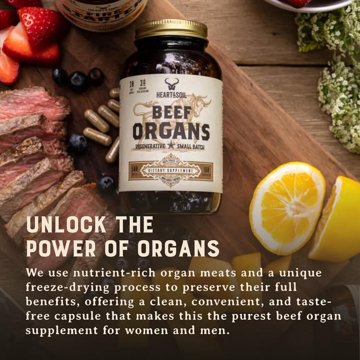 HEART &amp; SOIL \u2013 100% Órganos de res alimentados con pasto y...