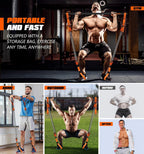 Kit de barra de pilates KUTIZE con bandas de resistencia, equipo de pilates de alta resistencia para hombres, bandas de entrenamiento con asas para piernas, cadera, espalda, brazo, abdominales, pecho