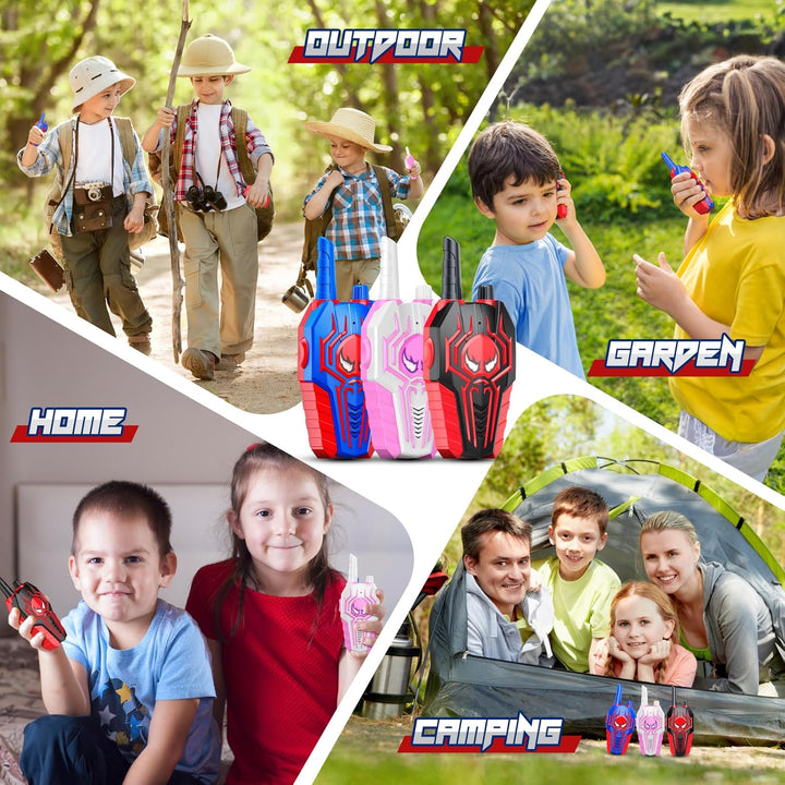 Walkie Talkies recargables para niños: paquete de 3 juguetes Walkie...