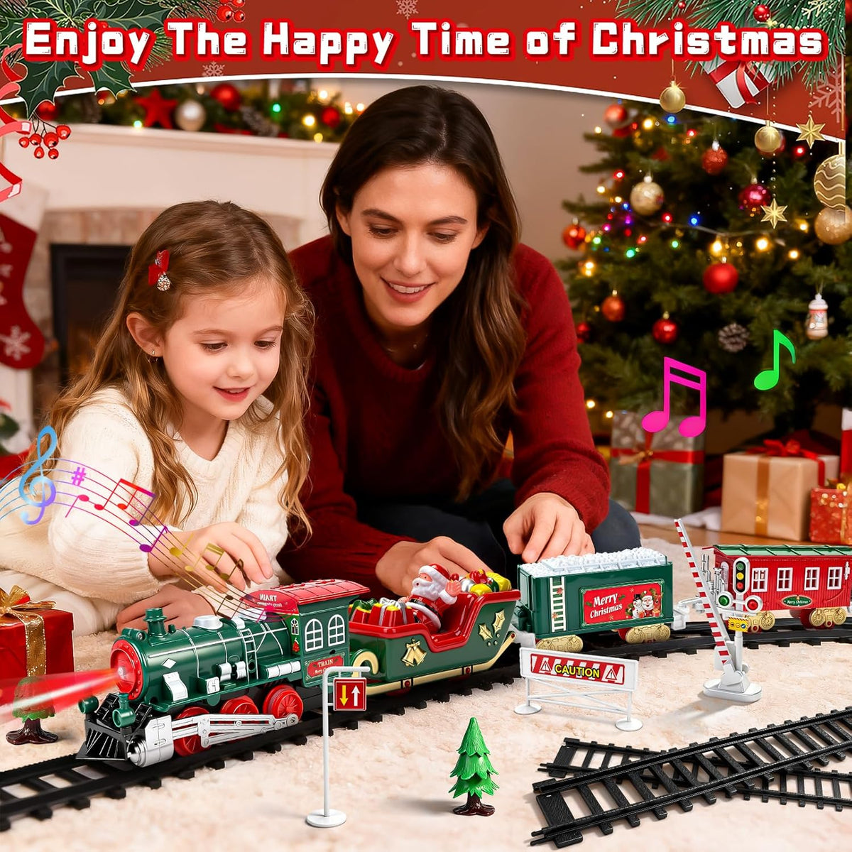 Juego de tren para niños pequeños árbol de Navidad juegos